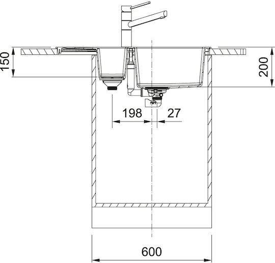 Franke S2d 65178 1430618684 Drop-In Мивка от Синтетичен Гранит Ш78xД50см Сив