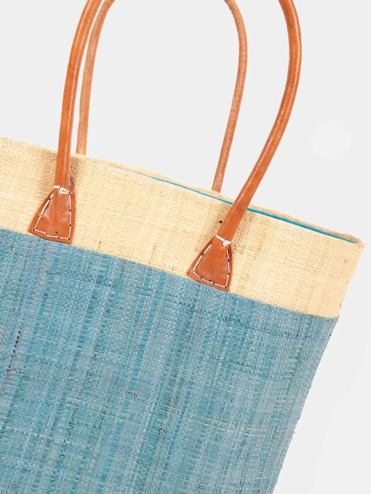 Straw Women's Turquoise Handbag