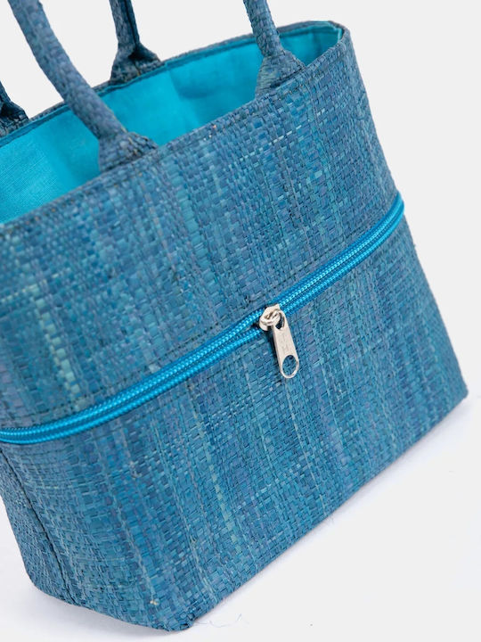 Straw Women's Turquoise Handbag