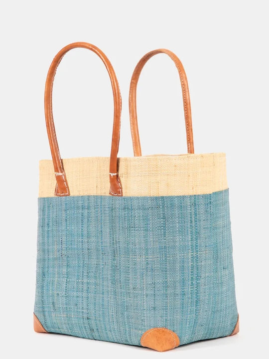 Straw Women's Turquoise Handbag