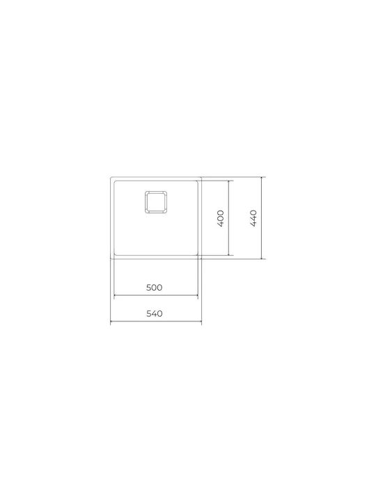 Teka FlexLinea RS15 50.40 Fortinox 115000062 Drop-In Sink Inox Satin W54xD44cm Silver