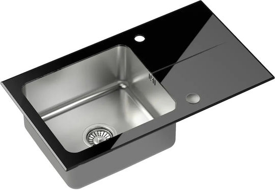 Steiner Drop-In Chiuvetă Dreapta Inox cu robinet L35xW35cm Gri