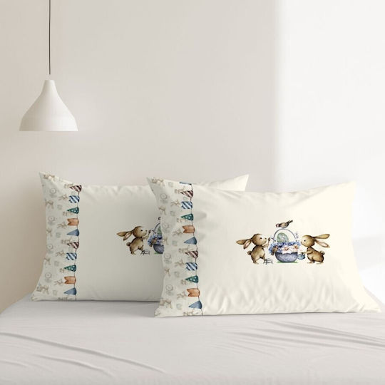 Set 2 Fețe De Pernă Motive De Paște 50x70cm Feta