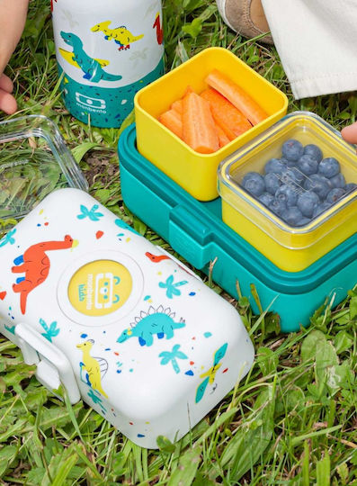 Monbento Tresor Plastik Kinder Lebensmittelbehälter Dinosaurier Blau