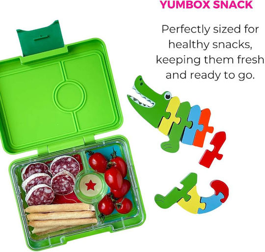 Yumbox Shark Пластмасово детско контейнерче за храна Жълт