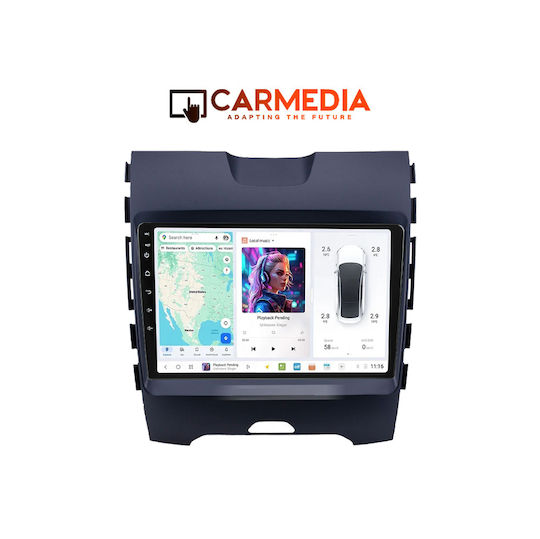 Carmedia Ηχοσύστημα Αυτοκινήτου για Ford Edge 2015 (Bluetooth/USB/WiFi/GPS/Apple-Carplay/Android-Auto) με Οθόνη Αφής 9"