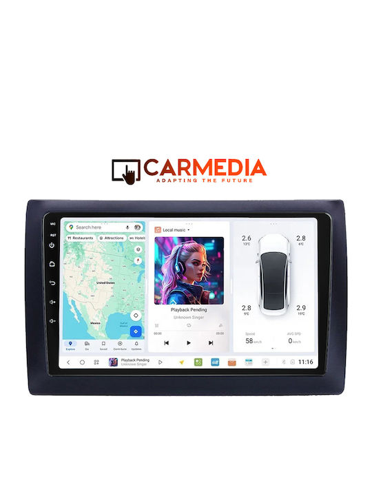 Carmedia Car Audio System for Fiat Stilo 2001-2008 (Bluetooth/USB/WiFi/GPS/Apple-Carplay/Android-Auto) with Touch Screen 9"