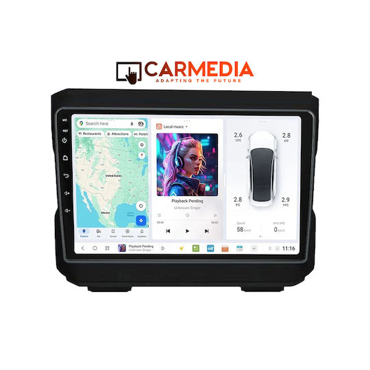 Carmedia Cmdu410-3 Tablet 10'' Oem Jeep 2007-2014 Dodge 2007+