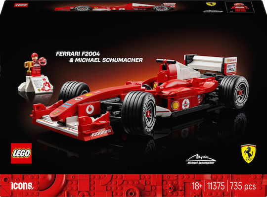 LEGO Icons Ferrari F2004 & Michael Schumacher for 18+ Years 735 Pieces
