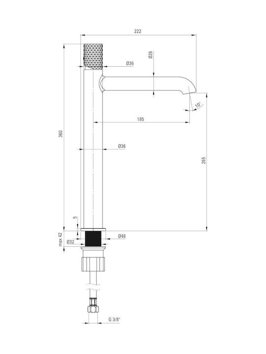 Deante Mixing Tall Sink Faucet