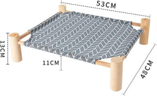 Holzhochbett Hängematte Grau 65 X 53 X 13/11cm