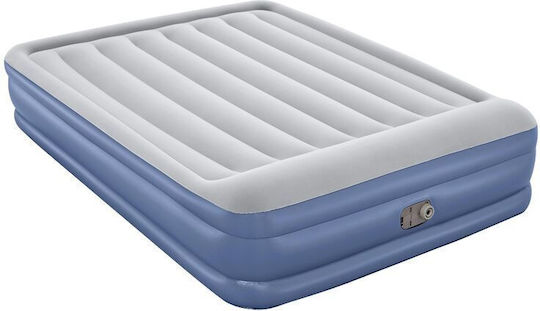 Bestway Inflatable Double Sleeping Mattress with Integrated Pump 203x152x46cm Blue