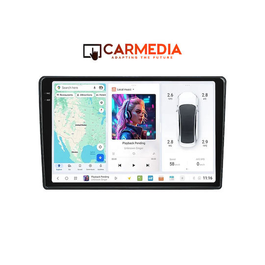 Carmedia Car Audio System for Fiat 500L BMW X1 2012 (Bluetooth/USB/AUX/WiFi/GPS/Apple-Carplay/Android-Auto) with Touch Screen 10.36"