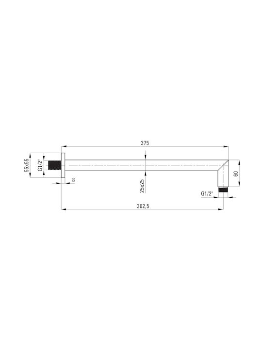 Deante Built-in Mixer & Shower Head Set for Shower Black