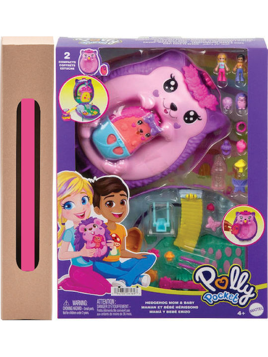 Toy Candle Polly Pocket: Tiny Worlds Big Surprises! - Hedgehog Mom & Baby Playset Mattel