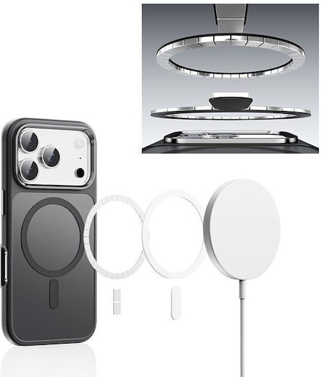 Rock Guard Touch Matte Back Cover Plastic / Silicon Negru (iPhone 17 Pro Max)