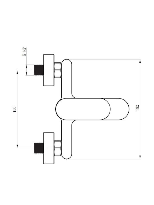 Deante Mixing Shower Shower Faucet Silver