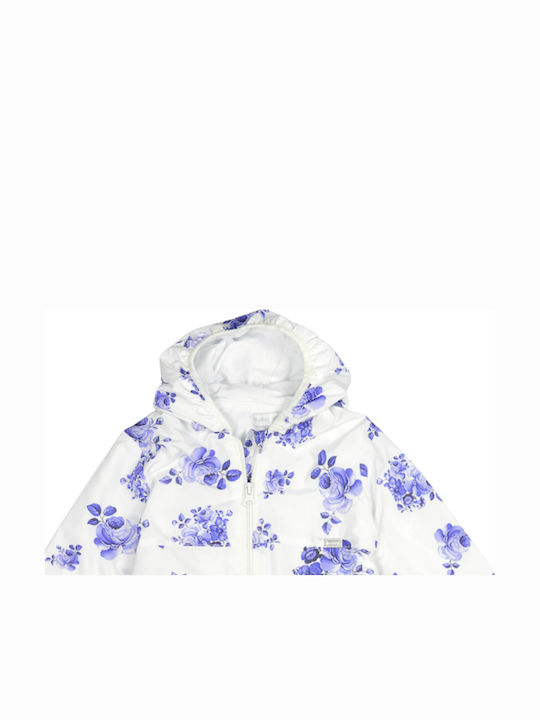 Kids' Casual Jacket Short Windproof with Hood White