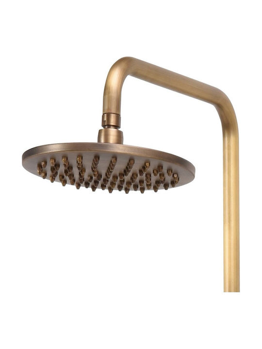 Fala Retro Coloană De Duș Reglabilă Cu Mixer De Cadă 85-120cm Bronzată
