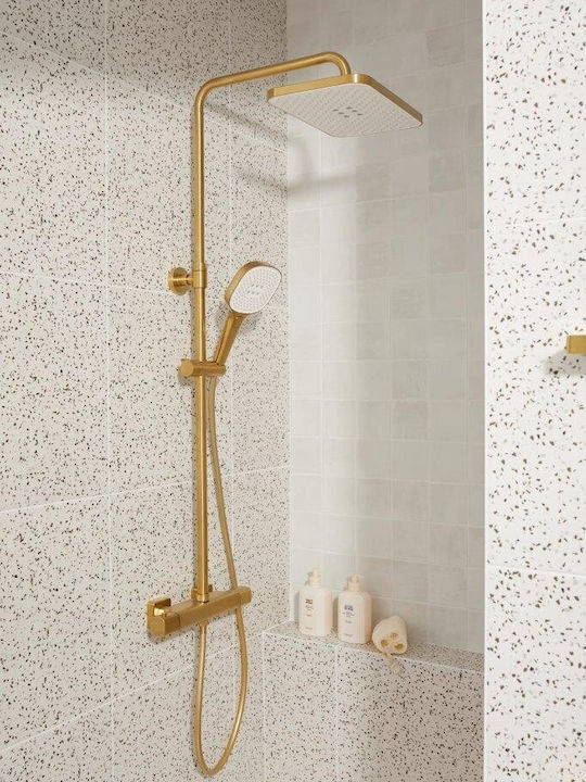 KFA Duschsäule mit Armatur Gold