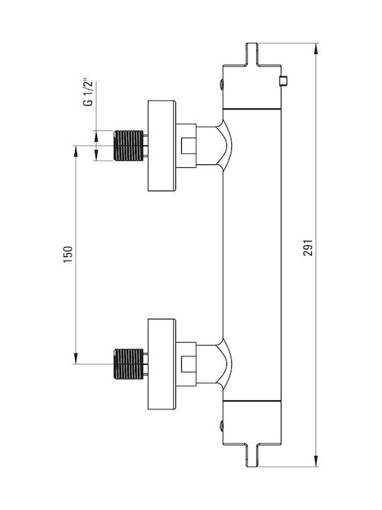 Deante Shower Column with Mixer Silver