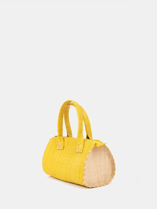 Straw Women's Yellow Handbag