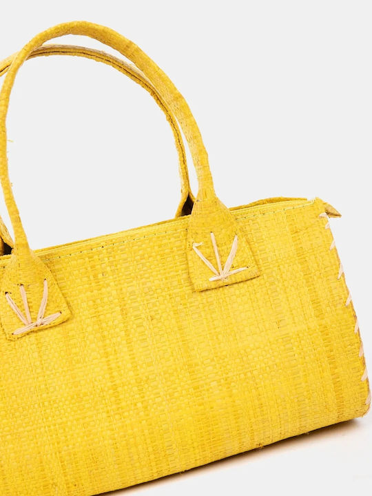 Straw Women's Yellow Handbag