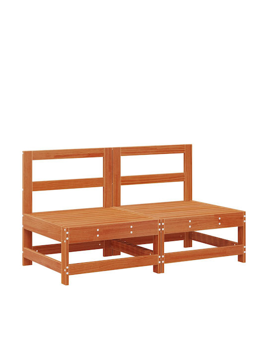 Ecksofa Outdoor Hölzernes mit Kissen 120x60x32cm