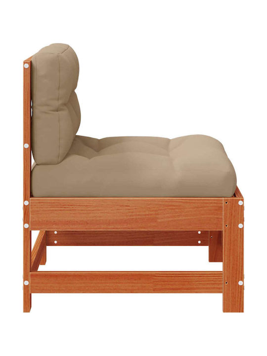 Ecksofa Outdoor Hölzernes mit Kissen 120x60x32cm