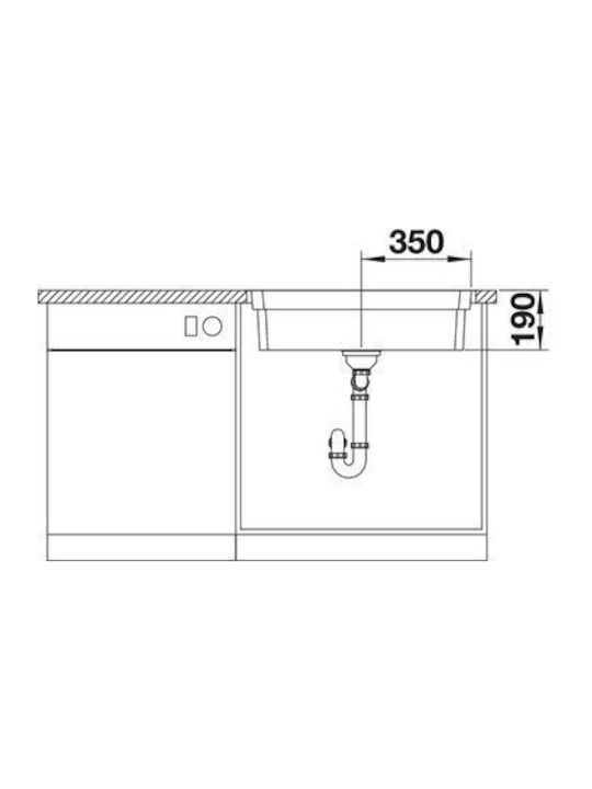 Blanco Etagon 700-if/a Drop-In Küchenspüle Inox M50xB74cm Graue
