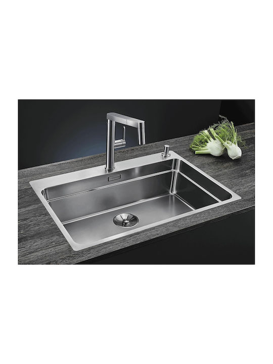 Blanco Etagon 700-if/a Drop-In Küchenspüle Inox M50xB74cm Graue