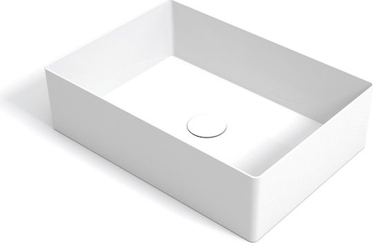 Orabella Aufgesetztes Waschbecken Porzellan 50x35x14cm White