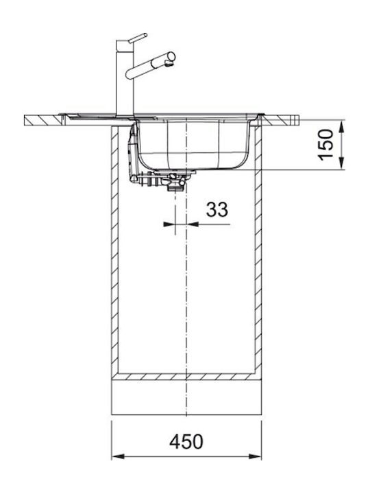 Franke Spark Skl Chiuvetă Bucătărie Drop-In Inox 43.5x62cm Gri 7612986387544