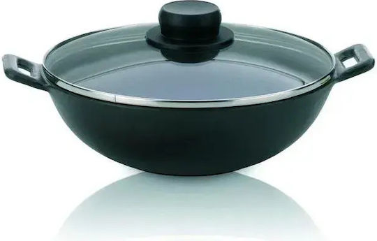 Kela Wok Mit Deckel aus Gusseisen 24cm