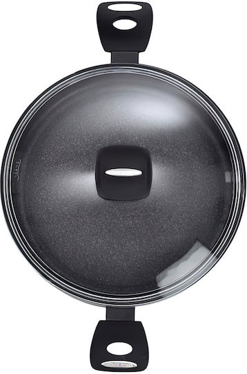 Moneta Pan Mit Deckel aus Aluminium mit Steinbeschichtung 28cm