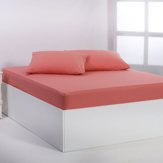 Silk Fashion Чаршаф Кралица 225x267см. Coral Almond