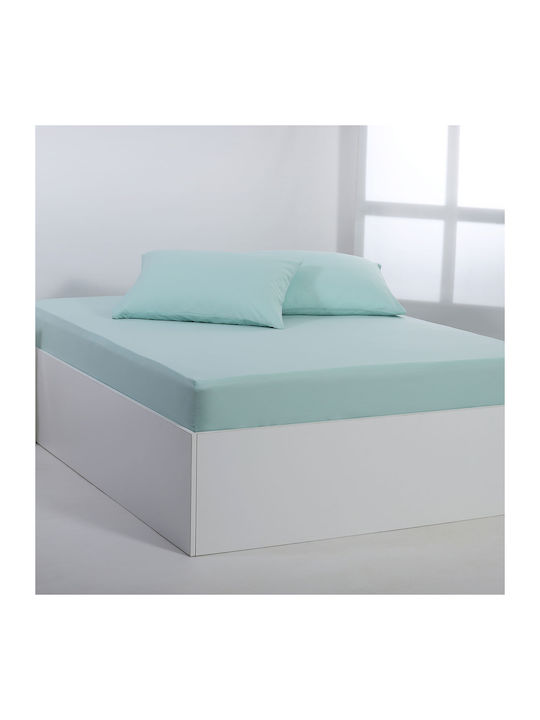 Silk Fashion Sheet Super-Double 225x267cm. Misty Jade