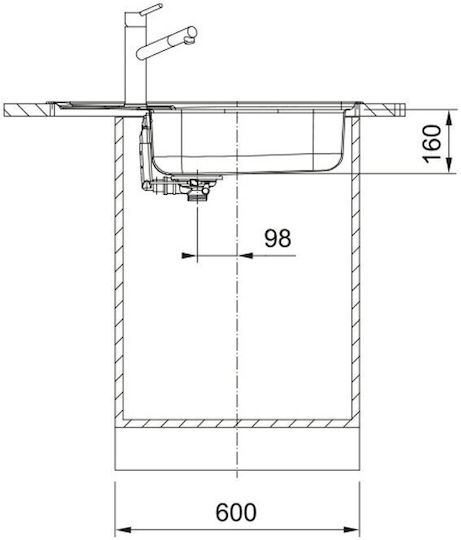 Franke Spark Skl Einbau Küchenspüle Inox M78xB50cm Silber