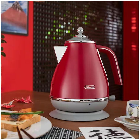 De'Longhi Icona Capitals Електрическа Кана 1.7л 2000W Червена