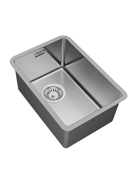 Teka Linea Rs15 Υποκαθήμενος Νεροχύτης Inox Μ44xΠ31cm Γκρι