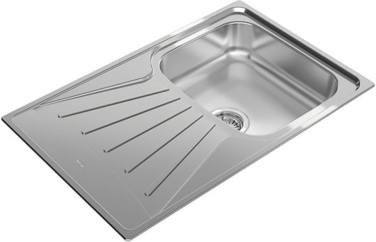 Teka Starbright Ένθετος Νεροχύτης Inox Μ79xΠ50cm Ασημί