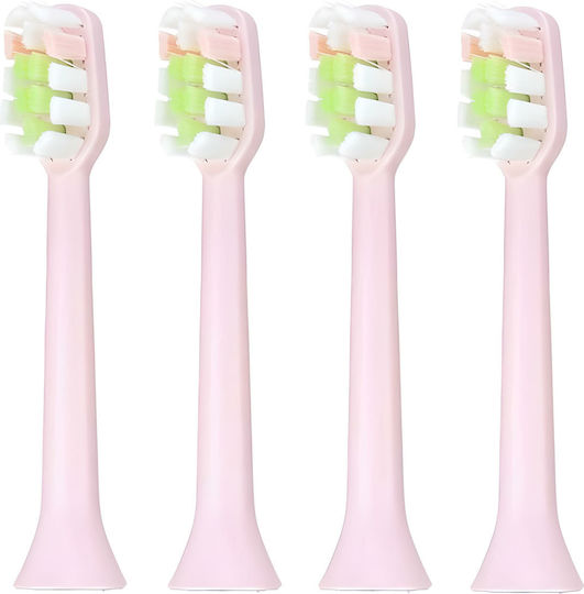 Original Replacement Brush Head Vitammy Symphony Pink 4 Pcs Thorough Oral Hygiene