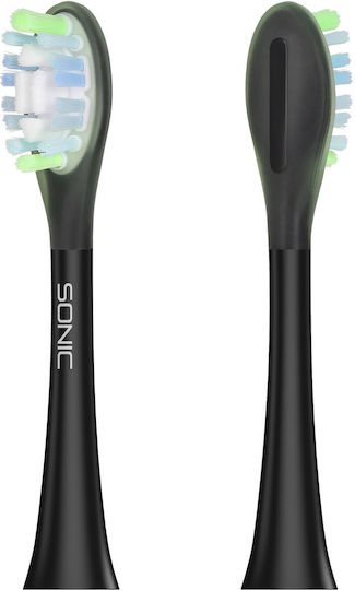 Original Teesa Sonic Elite Tsa8083 Toothbrush Head 2 Pcs Gentle On Enamel
