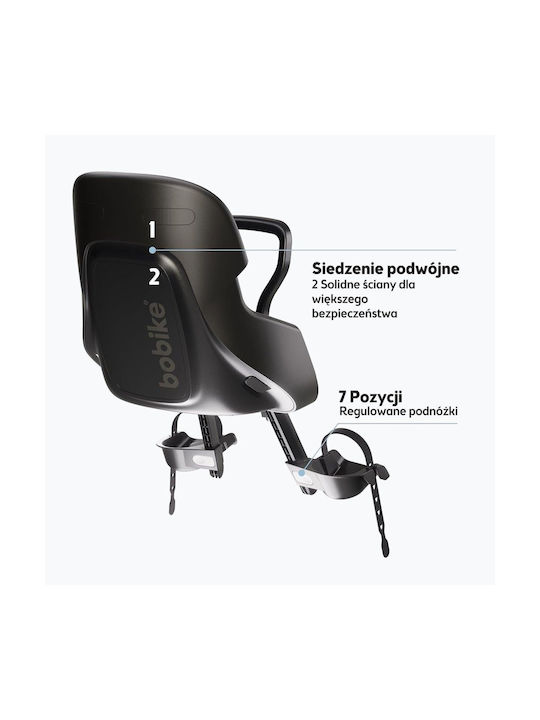 Bobike Exclusive Mini Partea din față Scaun pentru copii de bicicletă Negru