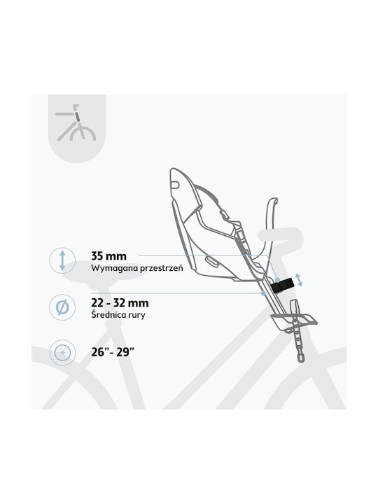 Bobike Exclusive Mini Partea din față Scaun pentru copii de bicicletă Negru