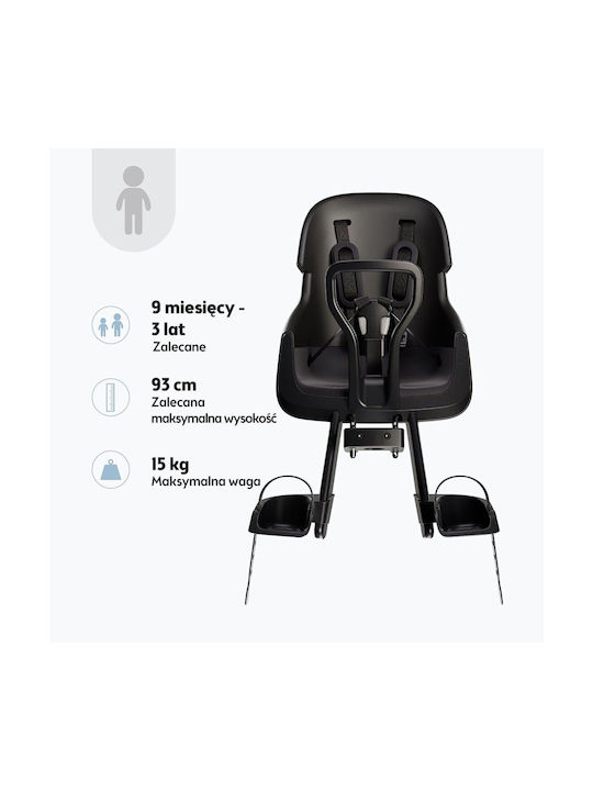 Bobike Exclusive Mini Partea din față Scaun pentru copii de bicicletă Negru