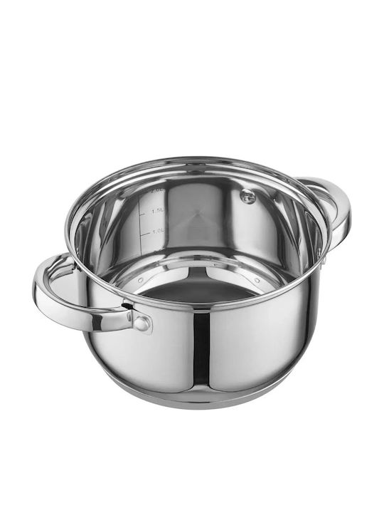 Florina Deep Stainless Steel Pot 2.6lt / 18cm