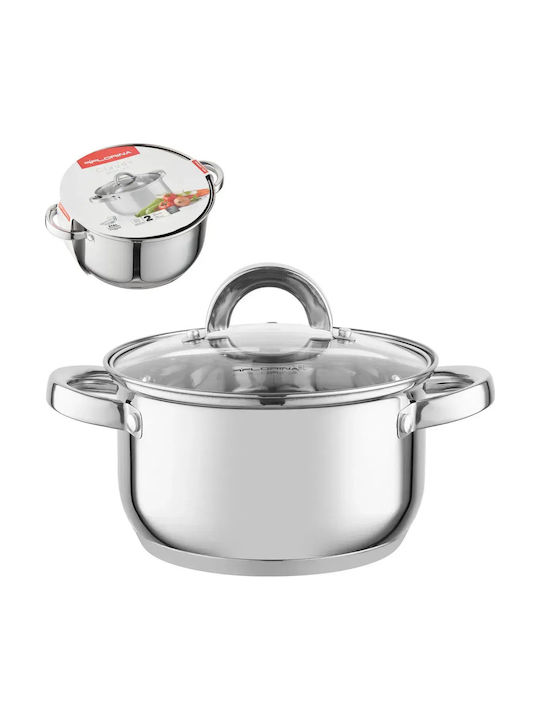 Florina Deep Stainless Steel Pot 2.6lt / 18cm