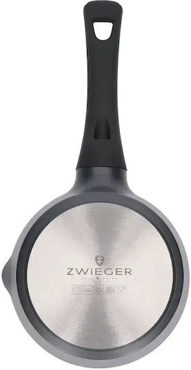 Zwieger Schwarzer Stein Milchtopf aus Aluminiumguss 1lt / 16cm