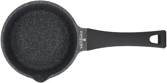 Zwieger Schwarzer Stein Milchtopf aus Aluminiumguss 1lt / 16cm